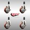 Service Caster 4 Inch 316SS Maroon Poly Swivel 1-1/4 Inch Expanding Stem Caster Set Brake SCC SCC-SS316EX20S414-PPUB-MRN-TLB-114-4 - alternate 3
